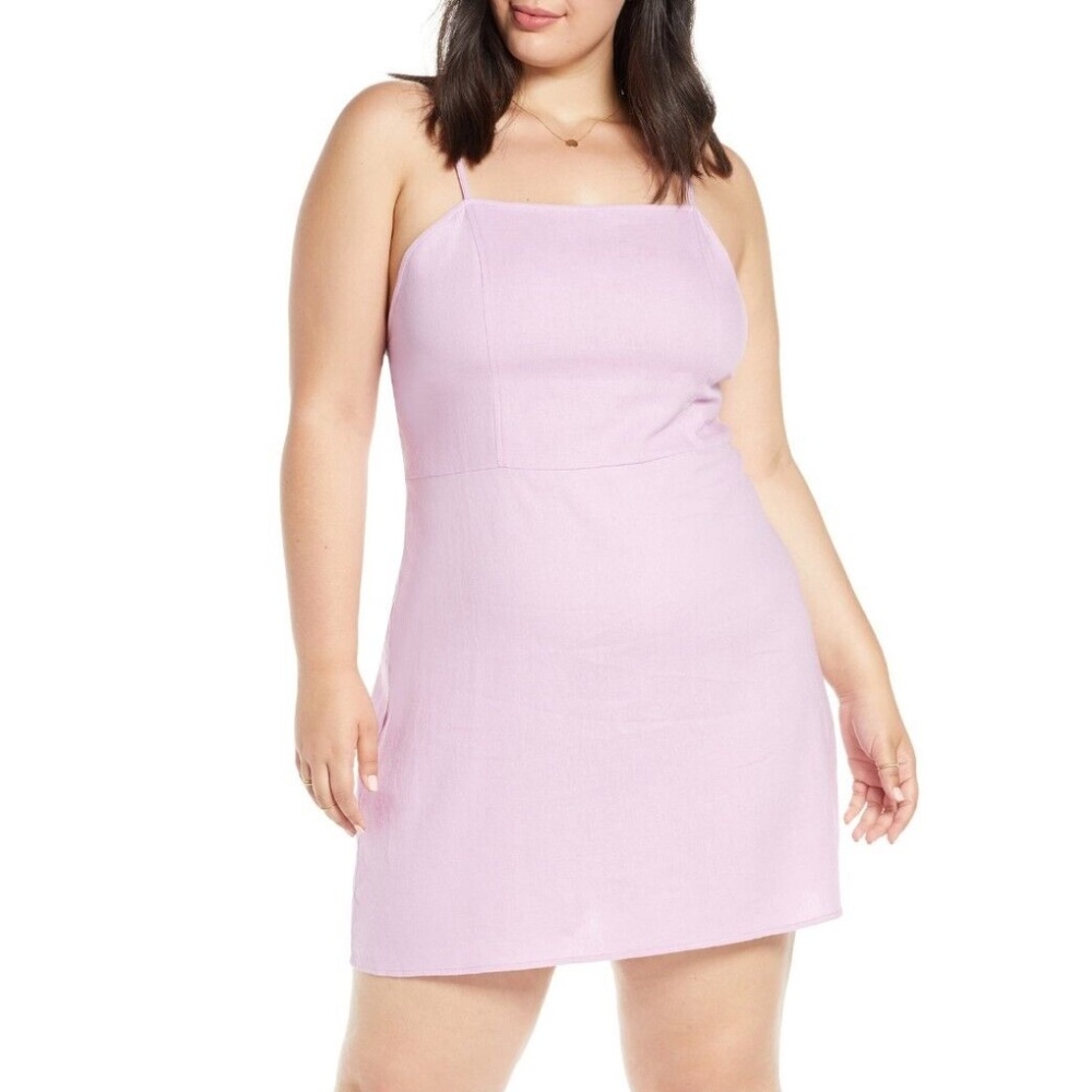BP Lavender Linen Blend Minidress